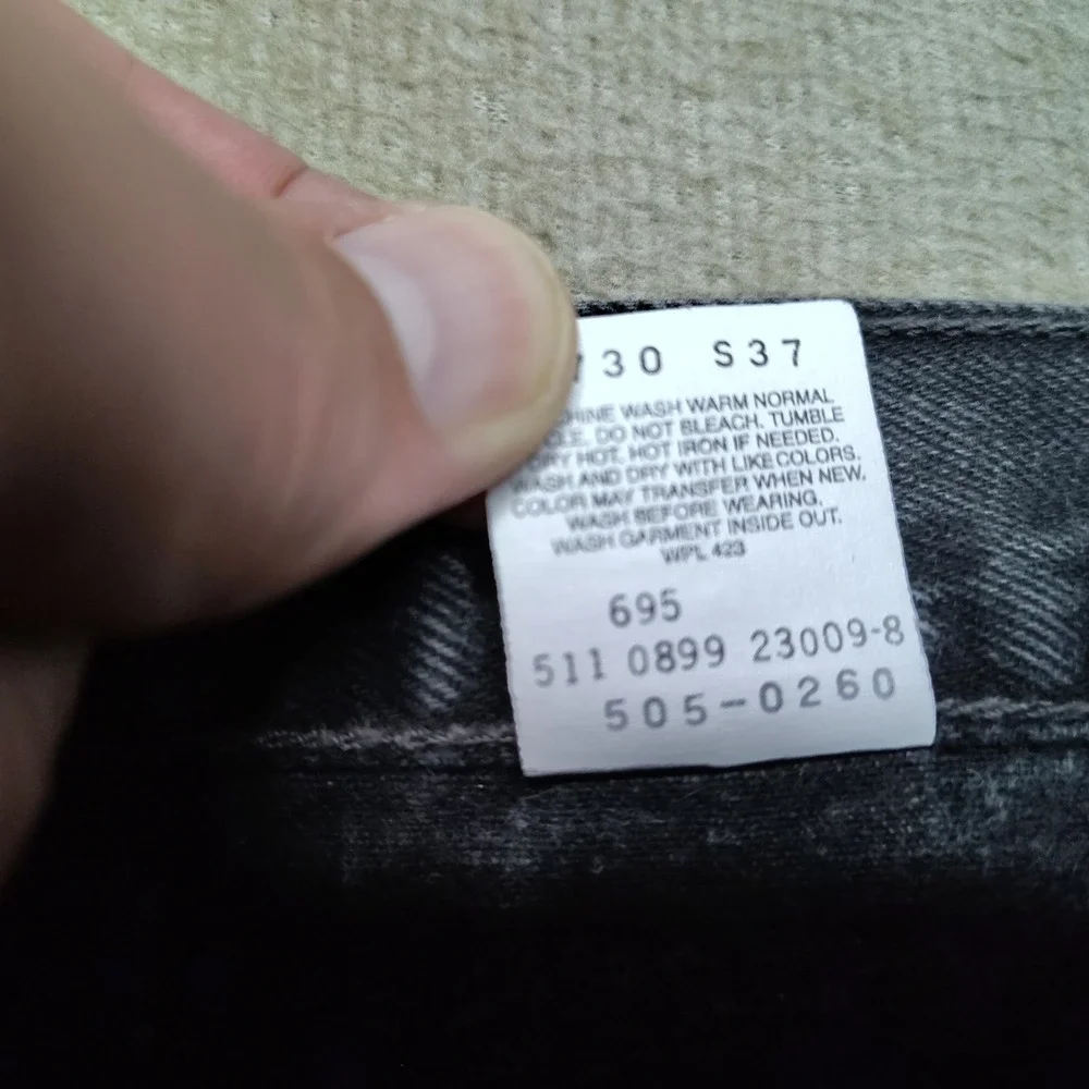 VTG Levis 505 Jeans Mens 40x32 Black Denim Straight Leg Regular Fit Made In USA